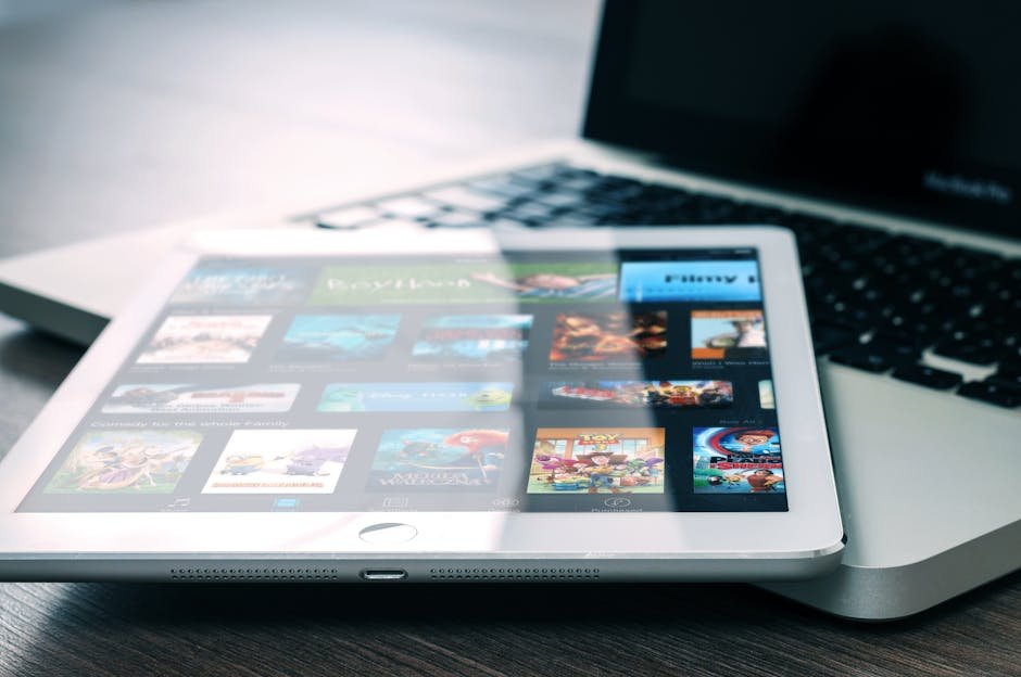 Comparison of different IPTV template designs including grid and list layouts on multiple devices