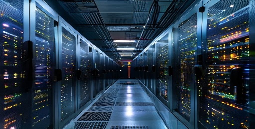 Professional wholesale IPTV suppliers server room with networking equipment and displays