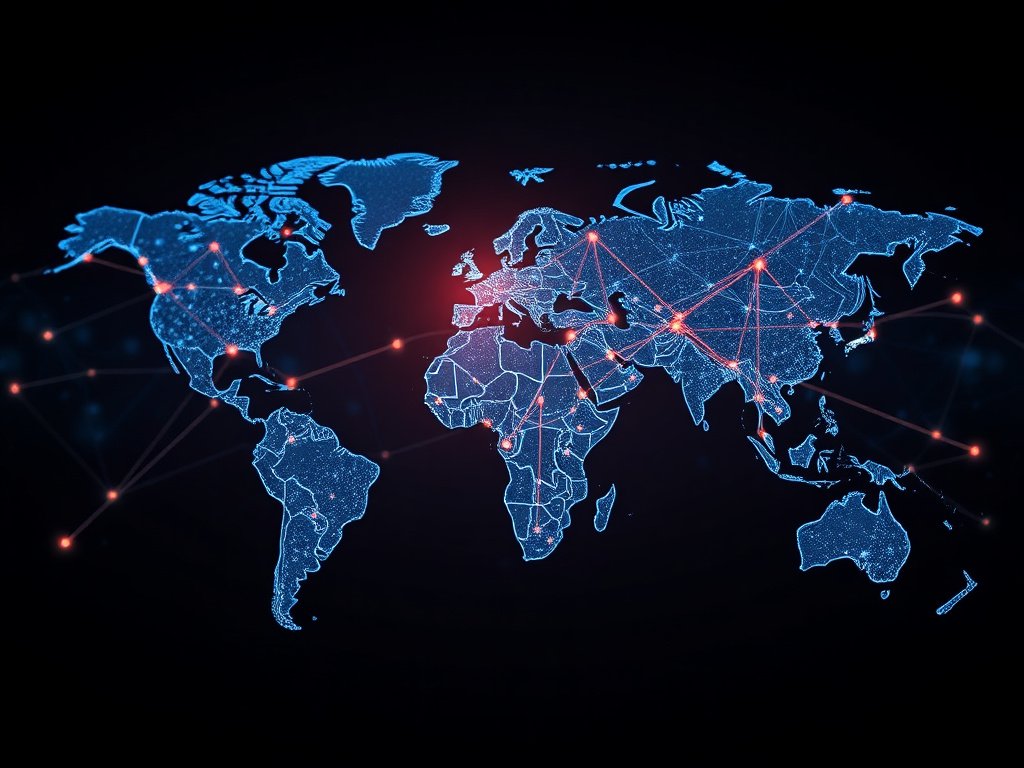 Reliable IPTV Servers 2026 network map showing global server locations with high-speed connections